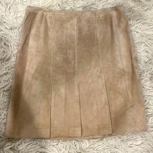 Tan suede skirt. Fully lined. Size 12